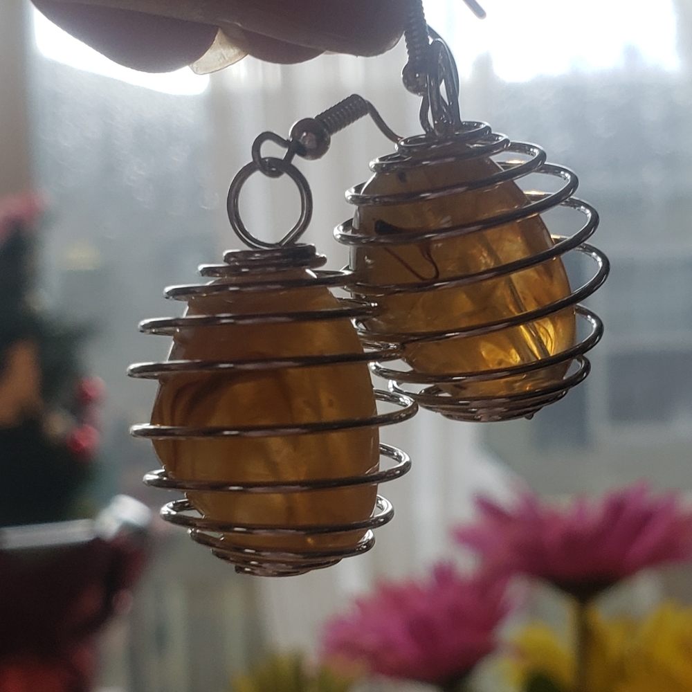 Yellow Crystal Earrings